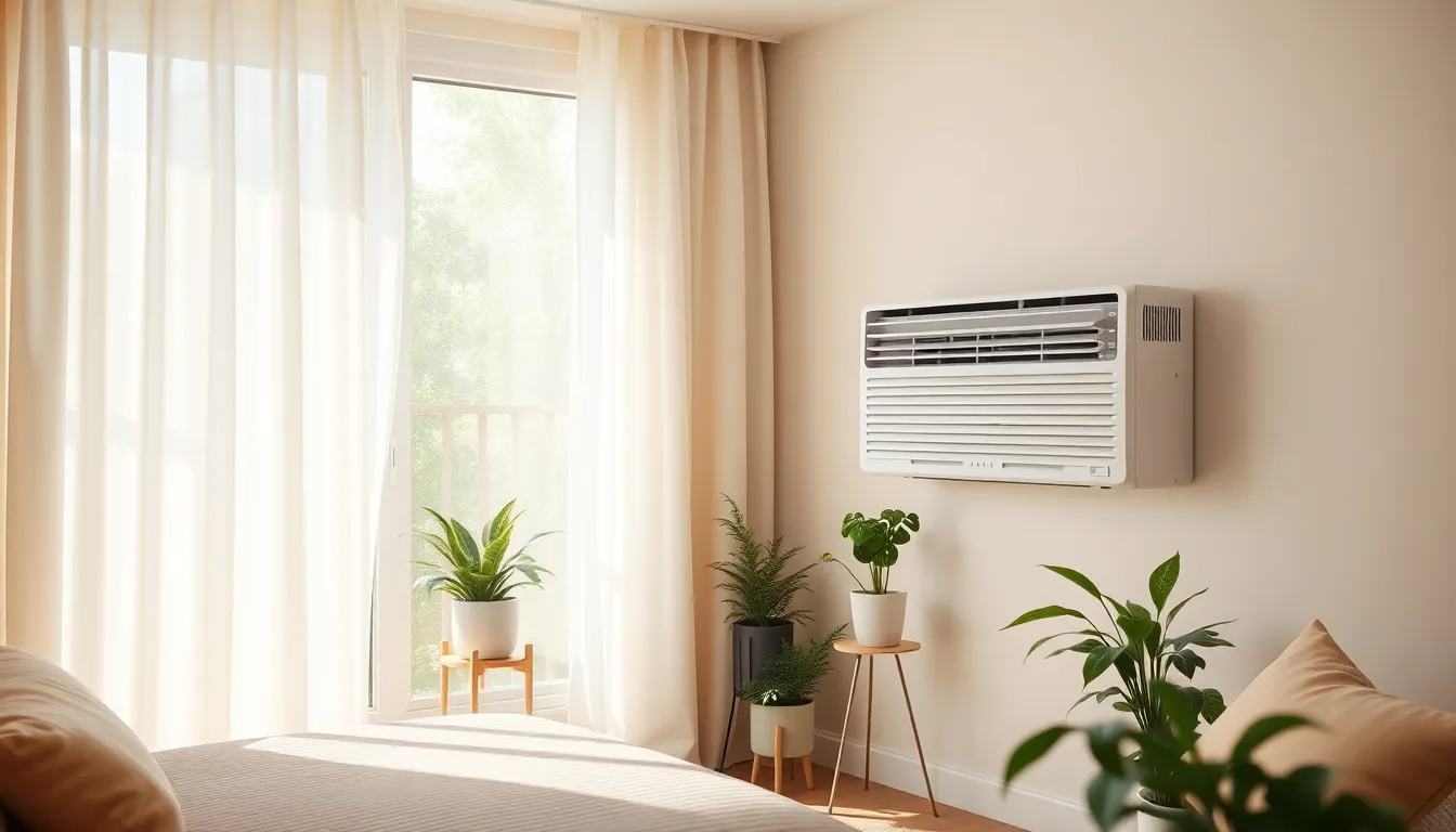 다양한 에어컨 모델이 있는 시원한 방의 모습