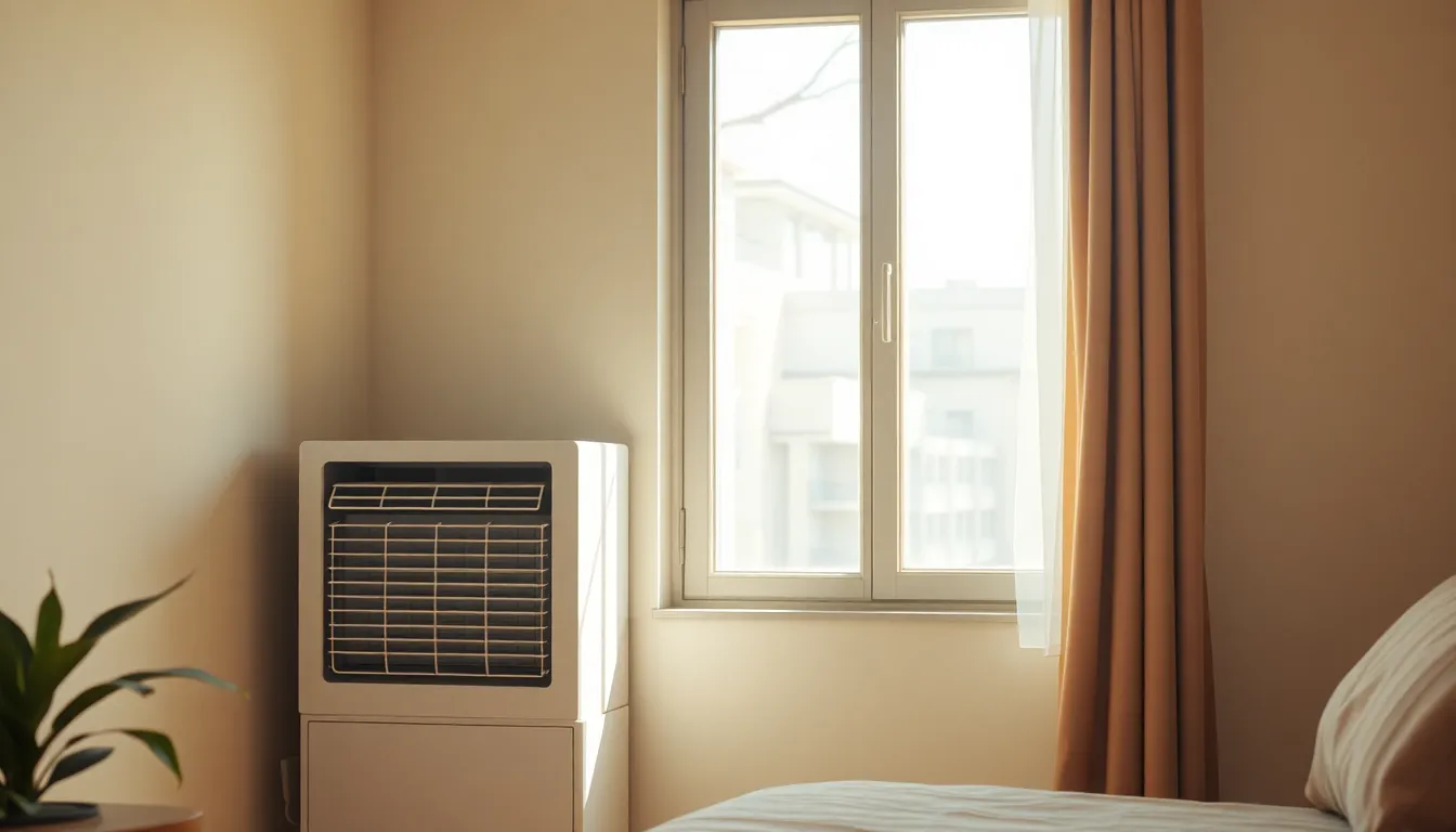 10평 원룸에서 에어컨을 켜고 여행 계획을 세우는 MZ세대 여성의 모습