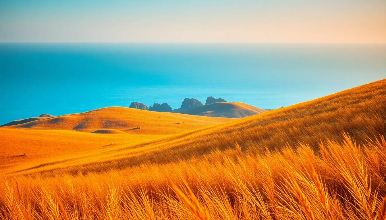 제주 억새밭에서 가을을 즐기는 여행객